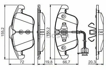 BOSCH 0986495129 Колодки торм.
