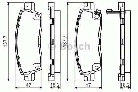 BOSCH 0986495164 Колодки торм.зад.
