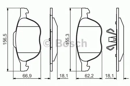 BOSCH 0986495215 Колодки торм.