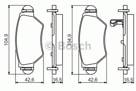 BOSCH 0986495250 Колодки торм.