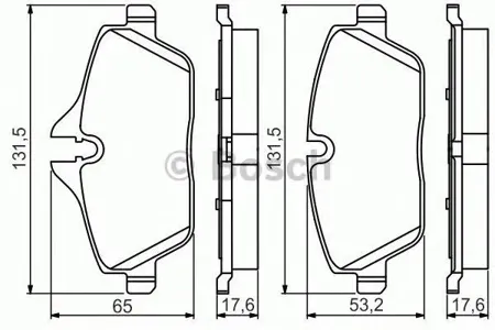 BOSCH 0986495251 0 986 495 251 колодки дисковые передние BMW E87 1.6i/1.8D 04>