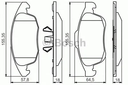 BOSCH 0986495258 Колодки торм.