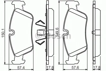 BOSCH 0986495276 0 986 495 276 колодки дисковые передние BMW E87/E90/E91 1.8/2.0i/2.0D 04>