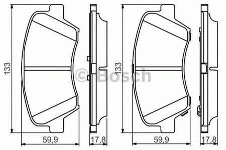 BOSCH 0986495343 0 986 495 343 колодки дисковые передние Hyundai Elantra 11>/Elantra Coupe 11>