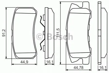 BOSCH 0986495357 Колодки торм.