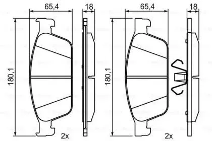 BOSCH 0986495388 Колодки торм. Ford KUGA 12- Transit Connect 13- передние