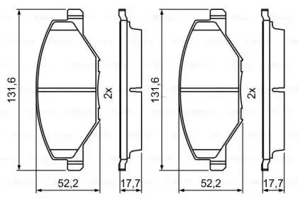 BOSCH 0986495390 Колодки торм. VW Polo (RUS) 11- Skoda Fabia 11- передние