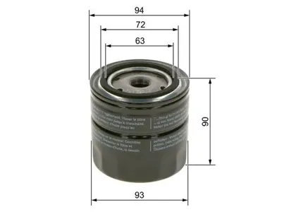 BOSCH 09864B7000 Фильтр масляный