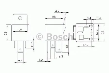 BOSCH 0986AH0080 Реле электробензонасоса Toyota Fortuner Hilux lc Prado (j150) mot. dtd