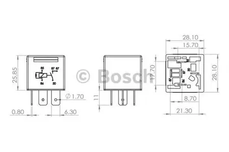 BOSCH 0986AH0204 Реле, рабочий ток