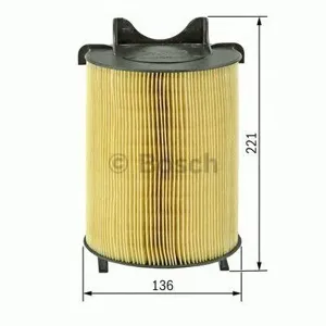 BOSCH 1457433576 Воздушный фильтр Audi A3,VW Touran 1.6i2.0FSi 03> Golf 1.6i2.0FSi2.0SDi 04>