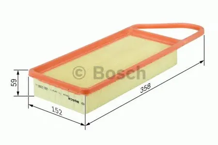 BOSCH 1457433591 Воздушный фильтр Peugeot 407 1.8i2.0i2.2i, Citroen C5 II 1.8i2.0i 04>