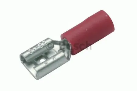 BOSCH 1901355880 соединитель проводов универсальныйплоский штекерный патрон 6.3 мм красный