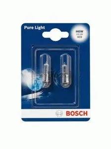 BOSCH 1987301035 Лампа (H6W) 12V 6W BAX9s галогенная для стоян.огней и поворотников в блистере
