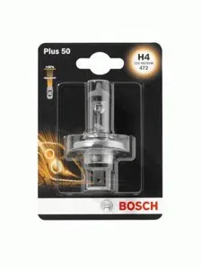 BOSCH 1987301040 Лампа (H4) 6055W 12V P43T галогенная +50% мощности света в блистере