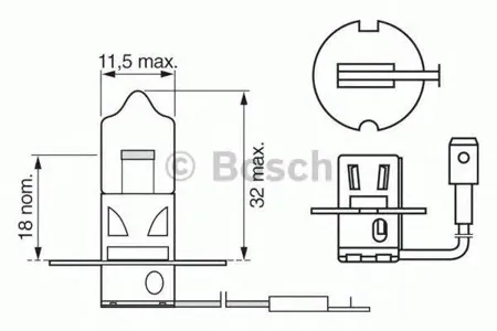 BOSCH 1987302031 Лампа (H3) 55W 12V PK22S галогенная