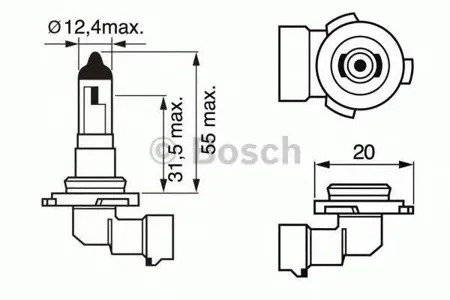 BOSCH 1987302083 Лампа Pure Light H10 12V [42W] [картон]