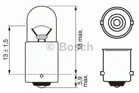 BOSCH 1987302212 Лампа 12v 2w pure light (картон 10 шт)