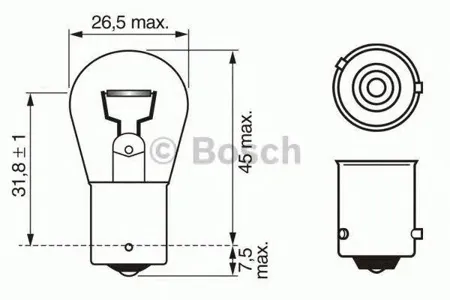 BOSCH 1987302213 Лампа (PY21W) 12V BAU15s поворот PURE LIGHT