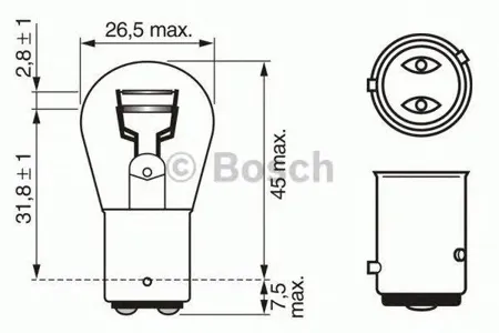 BOSCH 1987302215 Лампа 12v 214w p214w pure light (картон 10 шт)