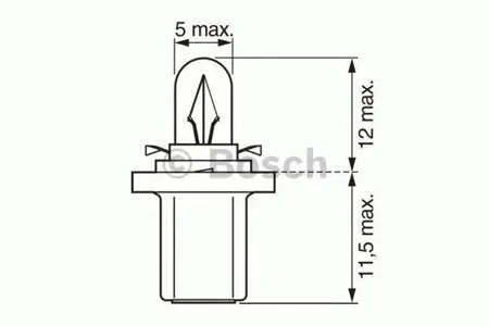 BOSCH 1987302219 Лампа 12V 1.2W BX8,5d приборная панель