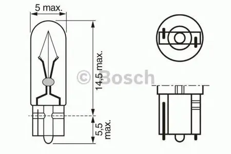 BOSCH 1987302240 Лампа Pure Light Standart W2.3W 12V [2.3W] [картон] [min 10]