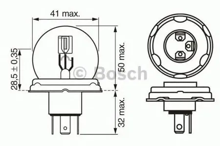 BOSCH 1987302421 Лампа R2 24V 5550W Truck light (картонная коробка)