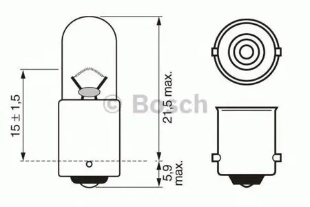 BOSCH 1987302512 Лампа Truck LIGHT T4W 24V 4W