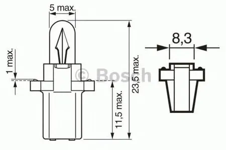 BOSCH 1987302515 Лампа 24V 1,2W Truck light (картонная коробка)