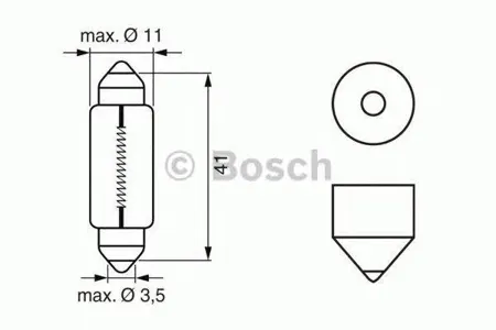 BOSCH 1987302521 Лампа [10W 24V SV8.5-8 5XFS10 LF MIN10] All Truck