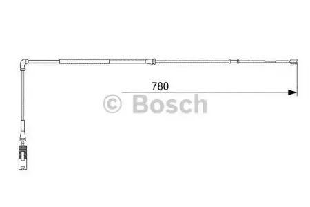 BOSCH 1987473009 Датчик износа тормозных колодок передних L=1220 Land Rover Range Rover 4.45.03.0TD3.6TD 02>