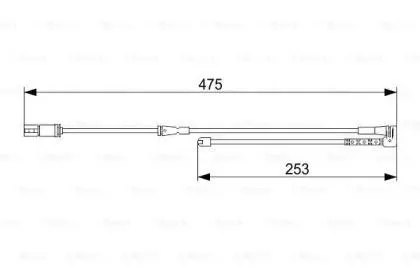 BOSCH 1987473548 Датчик износа передних колодок BMW 1(F40F52)18>X1(F48) 14>,Mini 14>