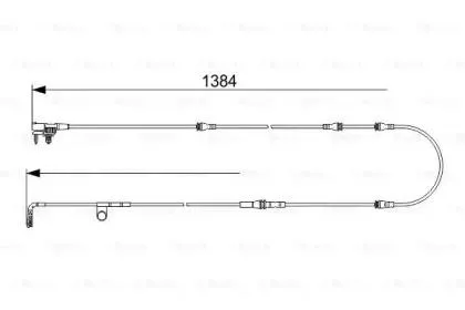 BOSCH 1987473582 Датчик износа передних колодок [1380mm] 