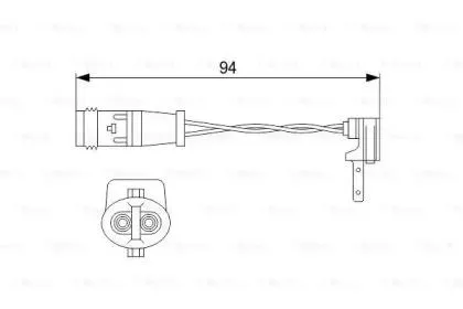 BOSCH 1987474553 Датчик износа тормозных колодок передних Mercedes W169W245 1.5-2.0 04>
