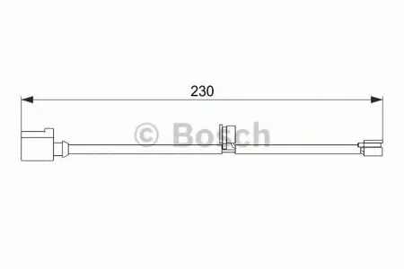 BOSCH 1987474569 Датчик износа задних колодок L=230mm Porsche Cayenne Panamera 3.64.8 09>