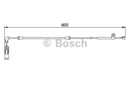 BOSCH 1987474943 Датчик износа тормозных колодок QBWS0191=11936F [34351164371] перед. BMW E46Z4 all 98> L=596