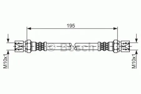 BOSCH 1987476030 Шланг тормозной зад лев,прав.