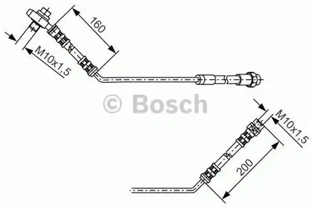 BOSCH 1987476054 Торм. шланг задний (570mm) L