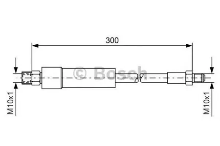 BOSCH 1987476074 Шланг тормозной задн. BMW E30E60E61E65E66 all 82> L=300