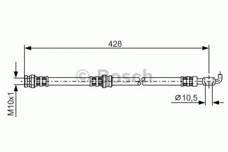 BOSCH 1987476166 Шланг тормозной задн. Mitsubishi Carisma , Volvo S40 1.3-2.0iD 95-06