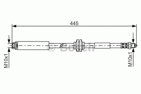 BOSCH 1987476180 Шланг тормозной задн. Ford Focus II 1.4-2.0 04> L=445