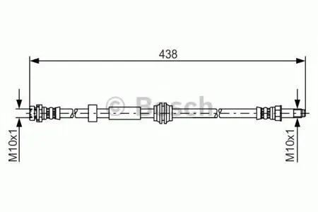 BOSCH 1987476181 Шланг тормозной перед. Ford C-Max Focus