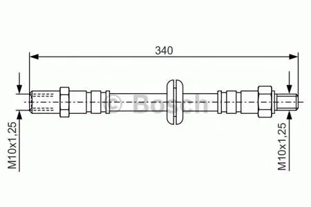BOSCH 1987476191 Шланг тормозной L=340mm ВАЗ 2108-210992113-2115