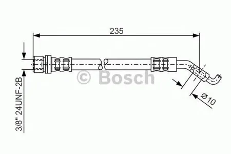 BOSCH 1987476207 Шланг тормозной задн. Toyota Corolla 1.4-2.0 02> L=240