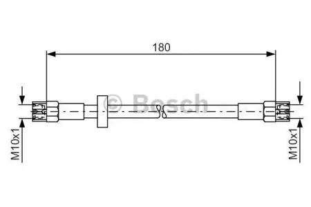 BOSCH 1987476216 Шланг тормозной задн. Audi 80 1.31.6 72-78, VW Passat 1.61.82.01.6TD1.9TD 88-96 L=180