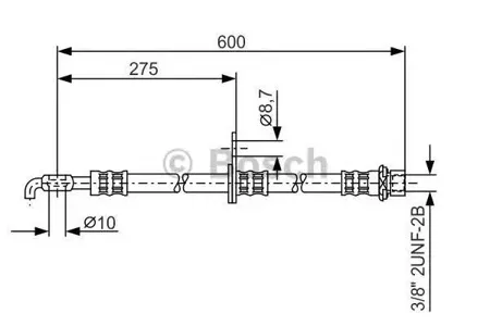 BOSCH 1987476246 Шланг тормозной перед. ЛЕВЫЙ