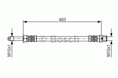 BOSCH 1987476294 Шланг тормозной перед. Mercedes Sprinter (901,902,903,904), VW LT II (28,38,46) 95> L=490