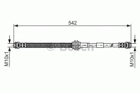 BOSCH 1987476325 Шланг тормозной перед. Audi Q7, VW Toureg, Porsche Cayenne 3.0-6.0 02> L=542