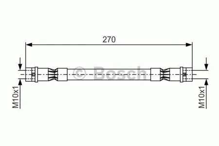 BOSCH 1987476404 Шланг тормозной перед. внутр 270мм