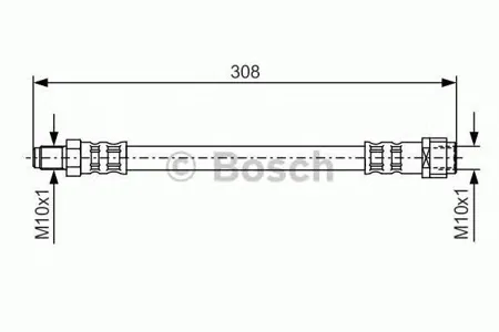 BOSCH 1987476427 Шланг тормозной задн. Mercedes W140W202W210W203W220Vario 1.8-5.0 93> L=308